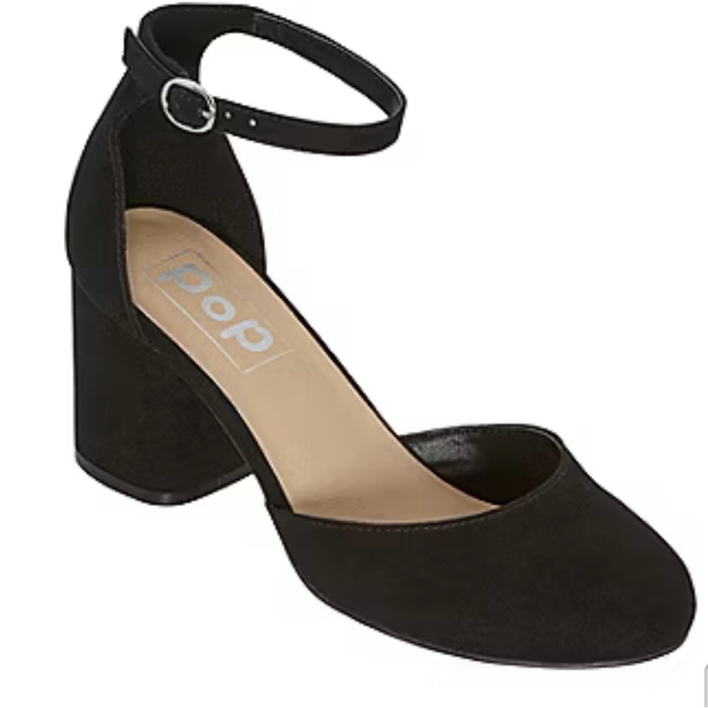 Pop GAL Block Heel Pumps, Black, size 8.5